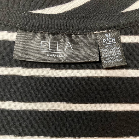 Ella Rafaella Black & White Short Sleeve Scoop Neck T - Picture 4 of 7